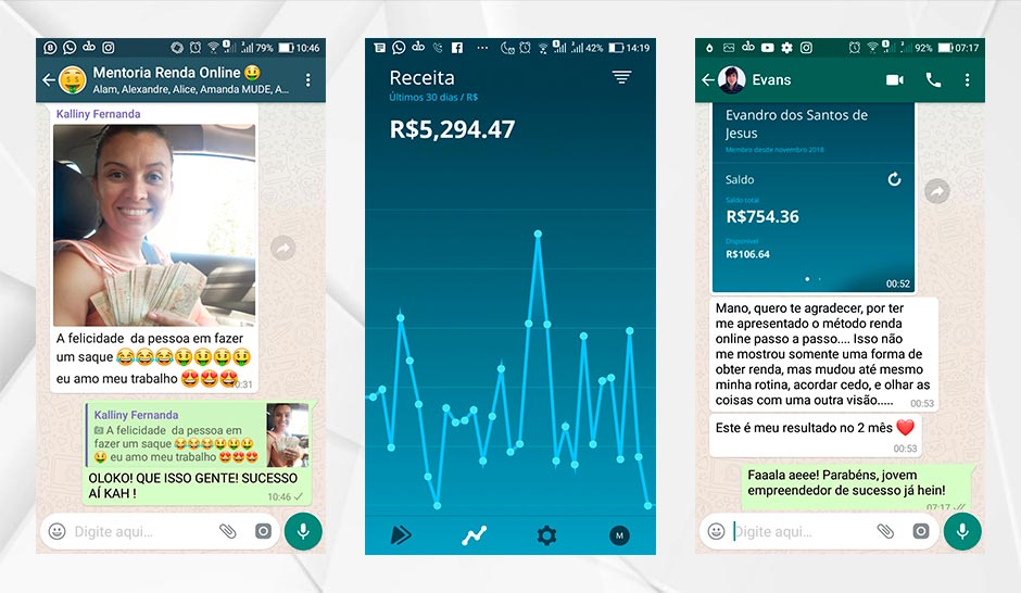 Foto ligada aos resultados dos alunos do curso Renda Online Passo a Passo